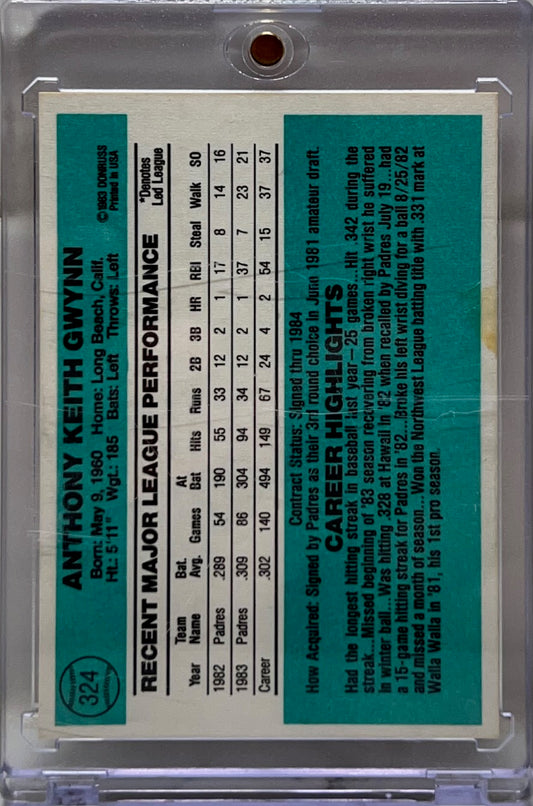 Tony Gwynn - 1984 Donruss Card