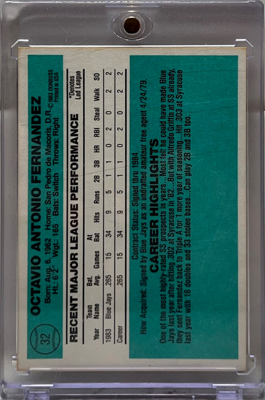 Tony Fernandez- 1984 Donruss Rookie Card