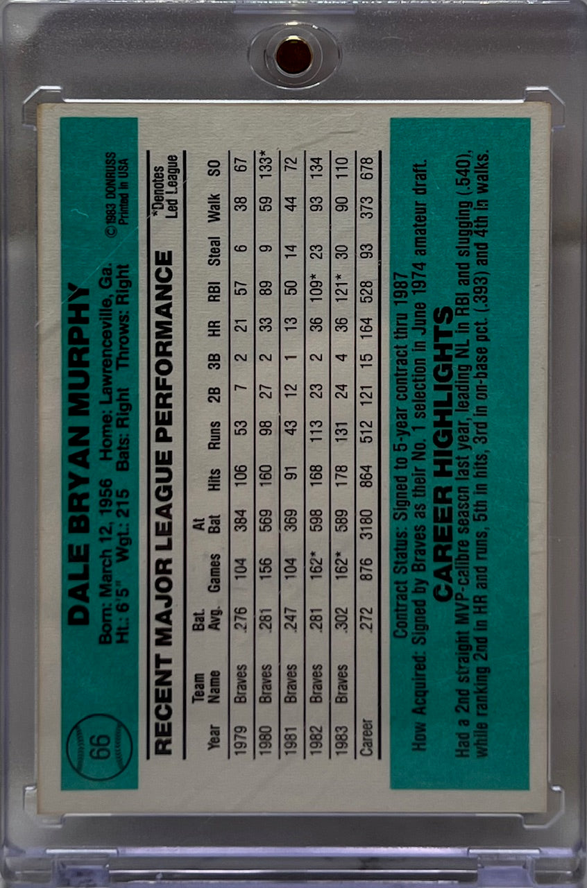 Dale Murphy - 1984 Donruss Card