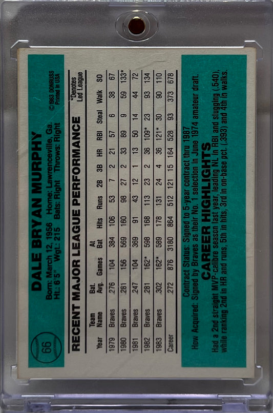 Dale Murphy - 1984 Donruss Card